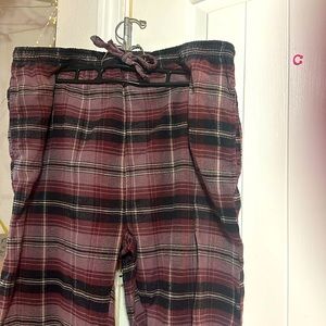 Purple plaid Cotton pajama pants